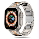 TECH-PROTECT STAINLESS LINE APPLE WATCH 6 / 7 / 8 / 9 / 10 / SE / ULTRA 1 / 2 (44 / 45 / 46 / 49 MM) TITANIUM/ORANGE