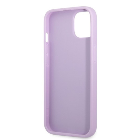 Original Handyhülle IPHONE 13 MINI Guess Hardcase Saffiano 4G Small Metal Logo violett