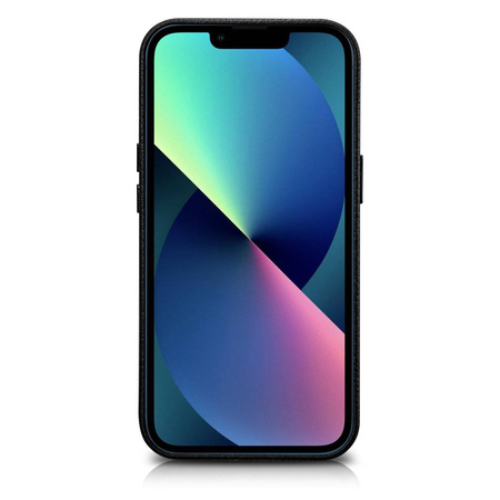 iCarer Case Leather genuine leather case for iPhone 14 schwarz (WMI14220709-BK) (MagSafe compatible)