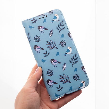 Etui Smart Trendy Winter Birds do Samsung A13 5G / A04S