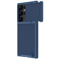 Nillkin Textured S Case für Samsung Galaxy S22 Ultra gepanzerte Hülle mit Kameraabdeckung blau