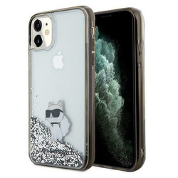 Karl Lagerfeld nakładka do iPhone 11 KLHCN61LKCNSK HC LIQ. GLITTER C transparentna