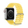 Dux Ducis Strap Watch Strap 8 / 7 / 6 / 5 / 4 / 3 / 2 / SE (45 / 44 / 42mm) Silicone Band Bracelet Yellow (OceanWave Version)