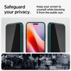 SZKŁO HARTOWANE SPIGEN GLAS.TR ”EZ FIT” 2-PACK IPHONE 15 PRIVACY