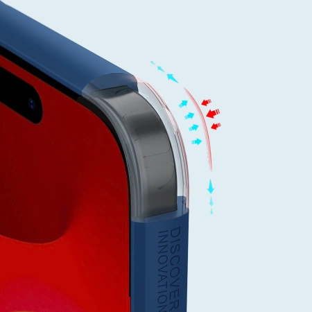 Nillkin Super Frosted Shield Pro verstärkte Hülle für iPhone 15 Plus – blau