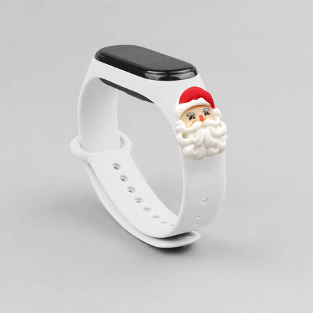 Strap Xmas replacement band strap for Xiaomi Mi Band 4 / Mi Band 3 Christmas holidays white (santa)