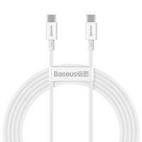 Baseus Superior kabel przewód USB Typ C - USB Typ C szybkie ładowanie Quick Charge / Power Delivery / FCP 100W 5A 20V 2m biały (CATYS-C02)