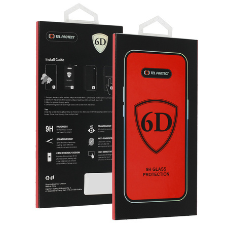 Hartowane szkło Tel Protect Full Glue 6D do SAMSUNG GALAXY A16 5G CZARNE