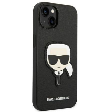 Karl Lagerfeld KLHCP14MSAPKHK iPhone 14 Plus 6,7" czarny/black hardcase Saffiano Karl`s Head Patch