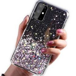 Case IPHONE 14 Sequins Glue Glitter Case black