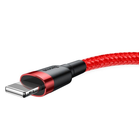 Baseus Cafule Cable - Kabel połączeniowy USB do Lightning, 2.4 A, 1 m (czerwony)