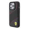 Original Case APPLE IPHONE 15 PRO Ferrari Hardcase Perforated Waves Metal Logo (FEHCP15LPWAK) black