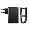 Baseus GaN5 Pro wall charger 2xUSB-C + USB, 140W (black)