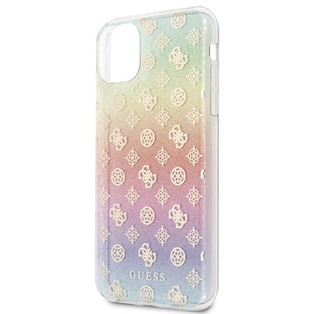 Guess 4G Peony Electroplated Pattern - Etui iPhone 11 Pro Max (tęczowy)