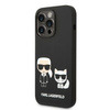 Karl Lagerfeld KLHMP14LSSKCK iPhone 14 Pro 6.1&quot; Hardcase schwarz / schwarz Liquid Silicone Karl &amp; Choupette Magsafe