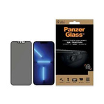 Tempered Glass 5D IPHONE 13 PRO MAX PanzerGlass E2E Microfracture Case Friendly CamSlider Privacy Antibacterial (P2749) black