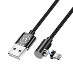 USAMS Kabel kątowy magnetyczny U54 1m lightning czarny/black SJ444USB01 (US-SJ444)