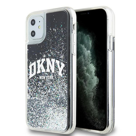 DKNY DKHCN61LBNAEK iPhone 11 / Xr 6.1" czarny/black hardcase Liquid Glitter Big Logo