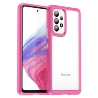 Outer Space Case for Samsung Galaxy A53 5G cover with a flexible frame pink