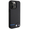 Etui BMW Leather Carbon na iPhone 15 Pro Max - czarne