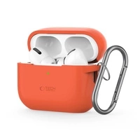 Etui Tech-Protect Silicone Hook na Apple AirPods Pro 1 / 2 - pomarańczowe