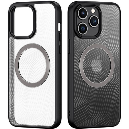 Armored case for iPhone 15 Pro Max with MagSafe Dux Ducis Aimo Mag - black