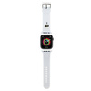 Strap for APPLE WATCH 4 / 5 / 6 / 7 / 8 / SE (38 / 40 / 41 MM) Karl Lagerfeld Strap 3D Rubber Karl Head (KLAWMSLKNH) white