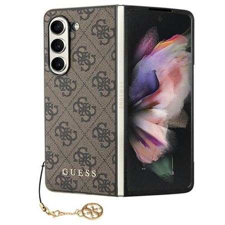 Original Case SAMSUNG GALAXY Z FOLD 5 Guess Hardcase 4G Charms Collection (GUHCZFD5GF4GBR) brown