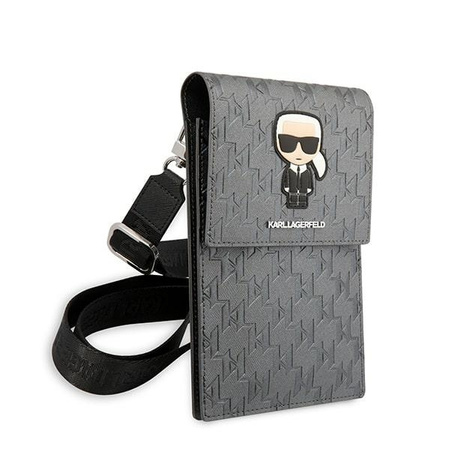 Bag Karl Lagerfeld Ikonik Karl Monogram Patch (KLWBSAMIPG) silver