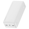 Baseus Bipow Powerbank mit Display 30000mAh 15W weiß (Overseas Edition) + USB-A - Micro USB Kabel 0,25m weiß (PPBD050202)