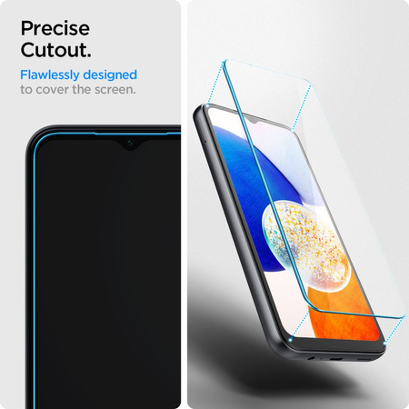 GEHÄRTETES GLAS Spigen GLAS.TR SLIM 2ER-PACK GALAXY A14 5G KLAR