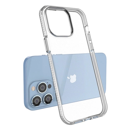 Spring Case etui iPhone 14 Pro Max silikonowy pokrowiec z ramką czarne