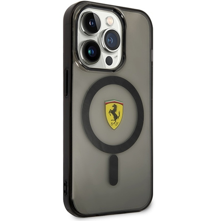 Ferrari FEHMP14LUKK iPhone 14 Pro 6.1" schwarz/schwarz Hardcase Translucent Magsafe