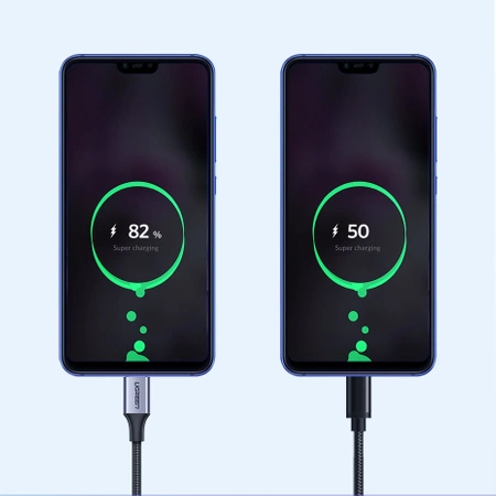 Ugreen kabel przewód USB - USB Typ C Quick Charge 3.0 3A 2m szary (60128)