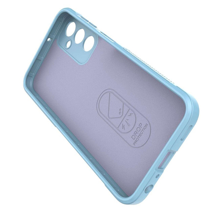 Magic Shield Case for Samsung Galaxy A24 4G flexible armored cover light blue