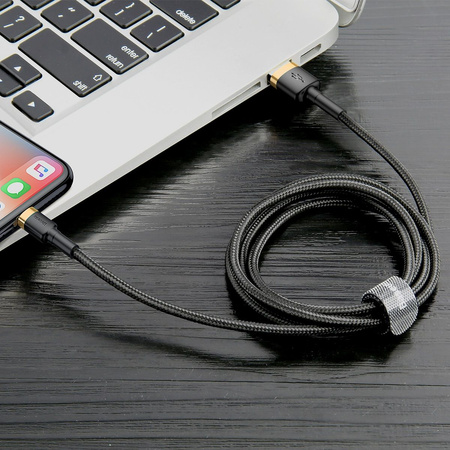 Baseus Cafule Cable - Kabel połączeniowy USB do Lightning, 1.5 A, 2 m (złoty/czarny)