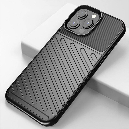 Thunder Case elastyczne pancerne etui pokrowiec iPhone 13 Pro Max niebieski