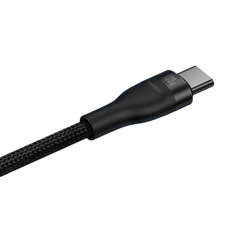 2in1 USB cable Baseus Flash Series USB-C do USB-C 100W, 1.5m (black