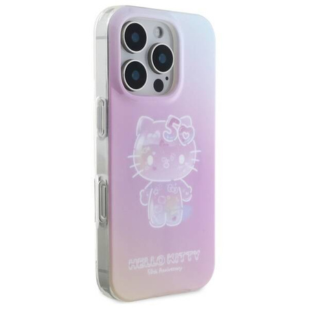 Original Case IPHONE 16 PRO MAX Hello Kitty Hardcase IML 50TH Anniversary MagSafe (HKHMP16XH50AP) pink