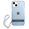 Etui IPHONE 13 Guess Hardcase Translucent Stap (GUHCP13MHTSGSB) niebieskie