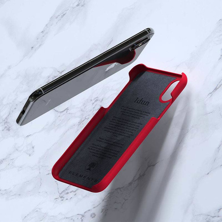 Nordic Elements Saeson Idun - Materiałowe etui iPhone Xs / X (Red)