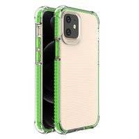 Spring Armor żelowy elastyczny pancerny pokrowiec z kolorową ramką do iPhone 12 mini zielony