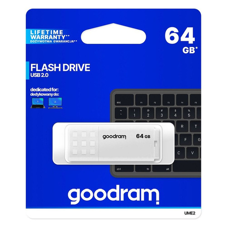 Pendrive 64GB GOODRAM USB 2.0 UME2 biały