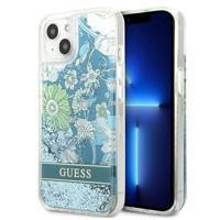 Guess GUHCP13MLFLSN iPhone 13 6.1 &quot;green / green hardcase Flower Liquid Glitter