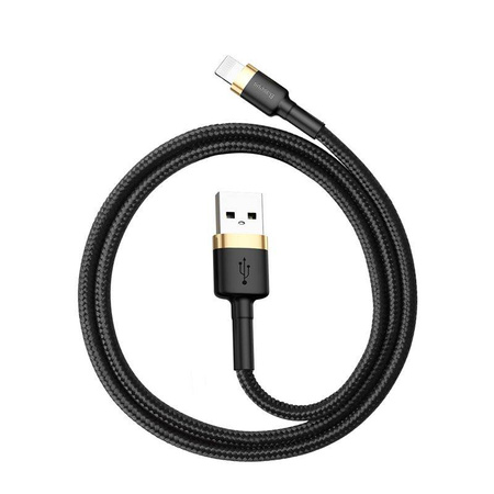 Baseus Cafule Cable - Kabel połączeniowy USB do Lightning, 2.4 A, 1 m (złoty/czarny)