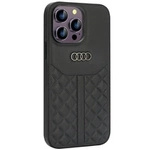 Audi Genuine Leather case for iPhone 14 Pro Max 6.7&quot; - black AU-TPUPCIP14PM-Q8/D1-BK