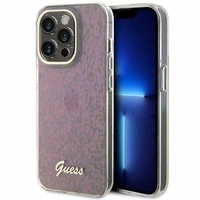 Guess GUHCP15XHDECMP iPhone 15 Pro Max 6.7&quot; pink/pink hardcase IML Faceted Mirror Disco Iridescent