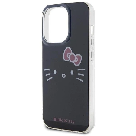 Hello Kitty IML Kitty Face Hülle für iPhone 15 Pro – Schwarz