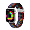 Dux Ducis Strap (Mixture II Version) Armband für Apple Watch SE, 8, 7, 6, 5, 4, 3, 2, 1 (41, 40, 38 mm) geflochtenes Armband dunkle Streifen