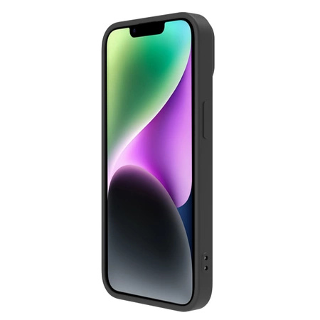 Nillkin CamShield Silky Silicone Case etui iPhone 14 pokrowiec z osłoną na aparat czarny